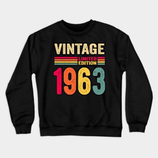 Vintage 1963 Limited Edition Birthday Crewneck Sweatshirt
